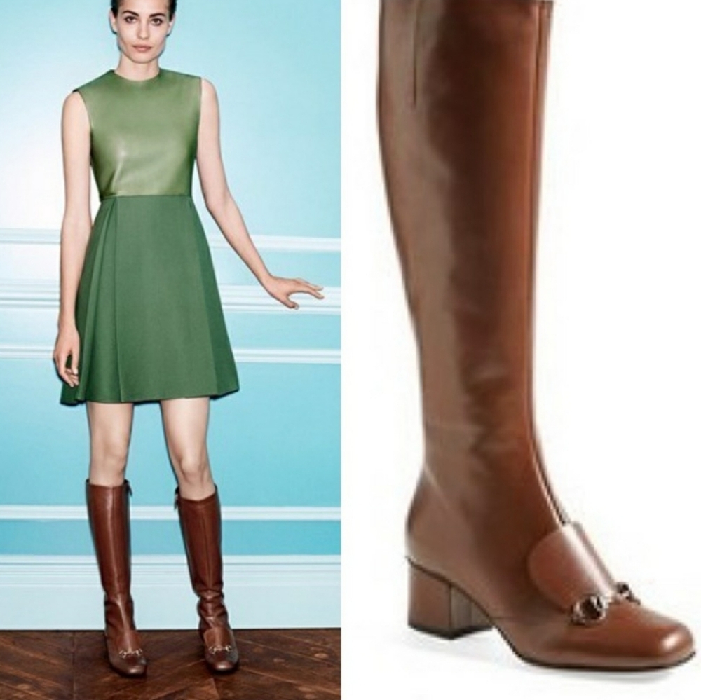 Gucci Lillian twiggy burgundy boots size 6, euro 36.5 read